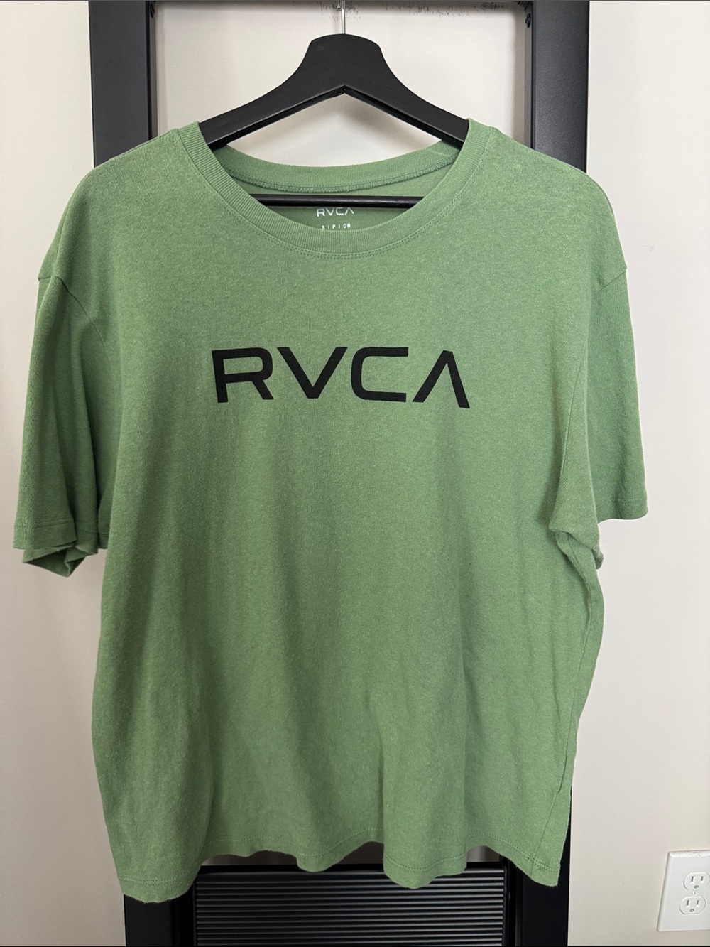 RVCA 100% Cotton Tee with Black Logo